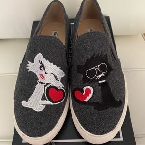 Karl Lagerfeld Feline Sneakers - Grey Size 8.5  US